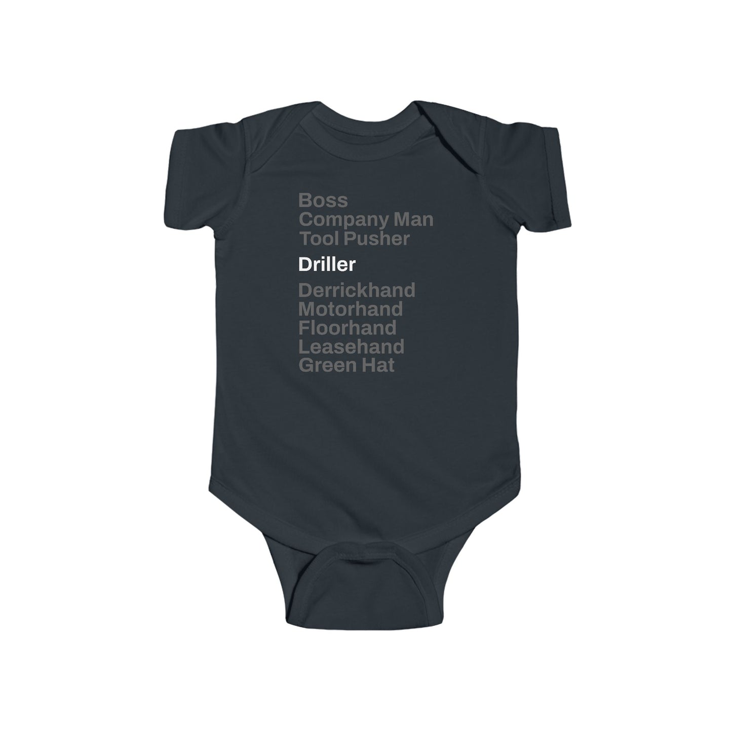 Rig Crew Series 'Driller' - Infant Short Sleeve Onesie