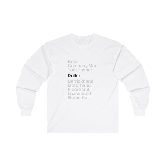 Rig Crew Series 'Driller' - Adult Long Sleeve Tee