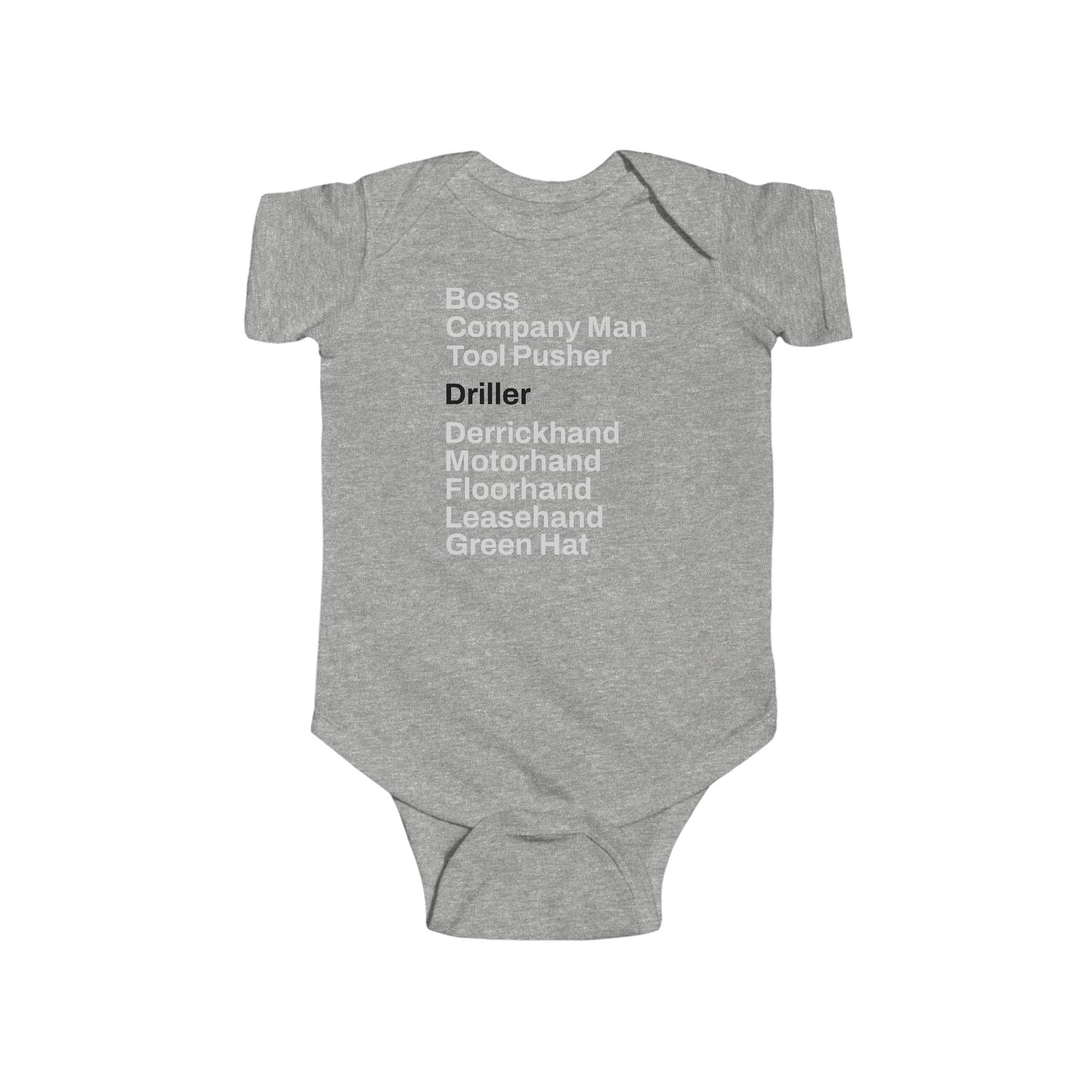 Rig Crew Series 'Driller' - Infant Short Sleeve Onesie