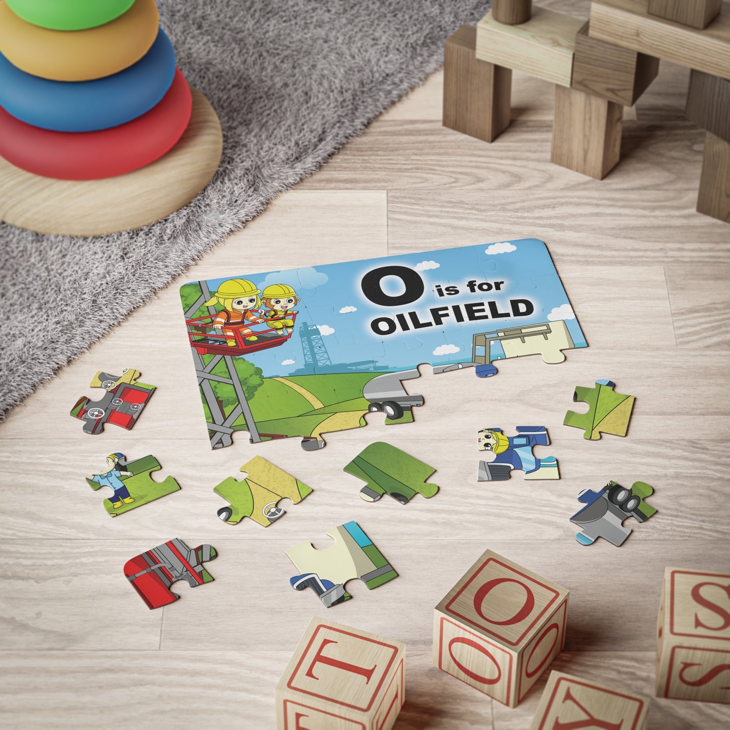 Kids' 30-Piece Puzzle - ‘O is for Oilfield’