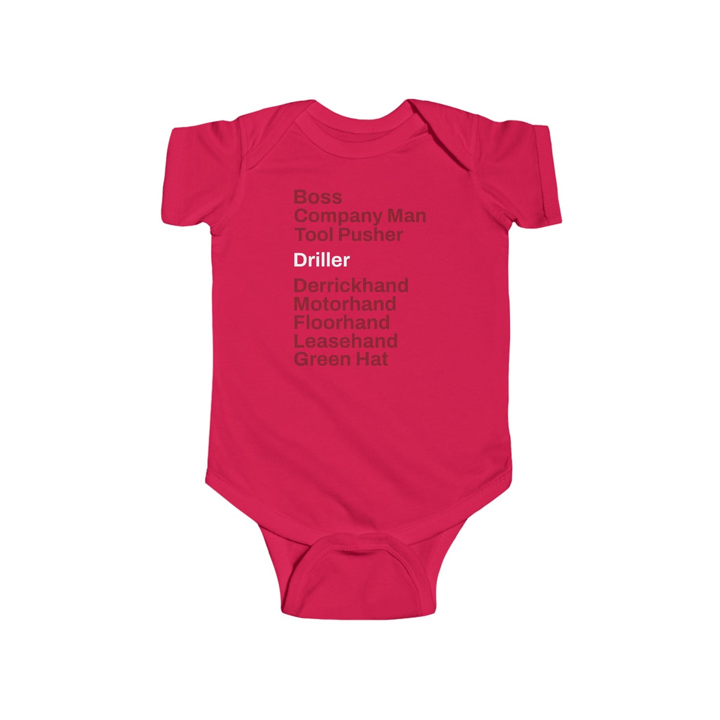 Rig Crew Series 'Driller' - Infant Short Sleeve Onesie