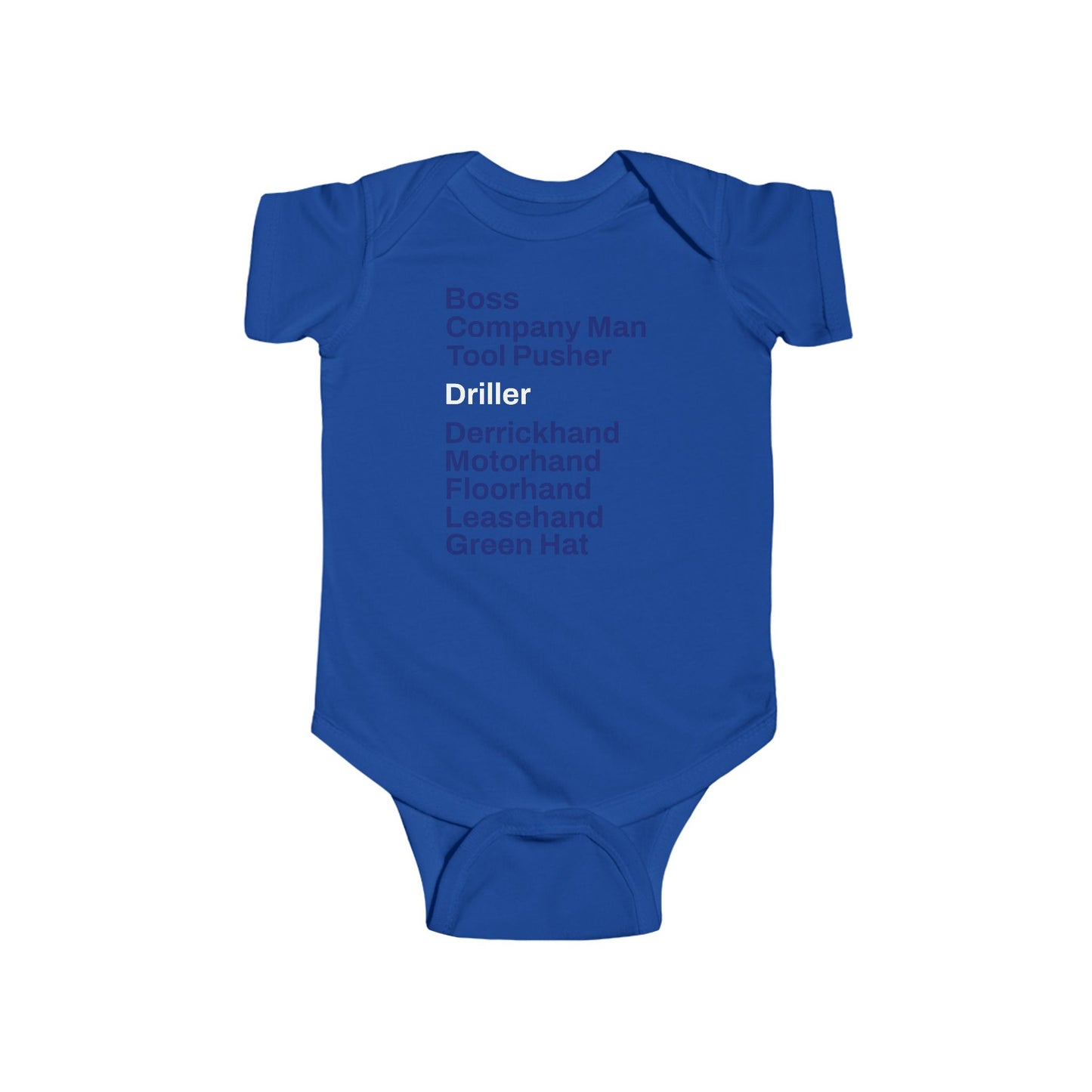 Rig Crew Series 'Driller' - Infant Short Sleeve Onesie