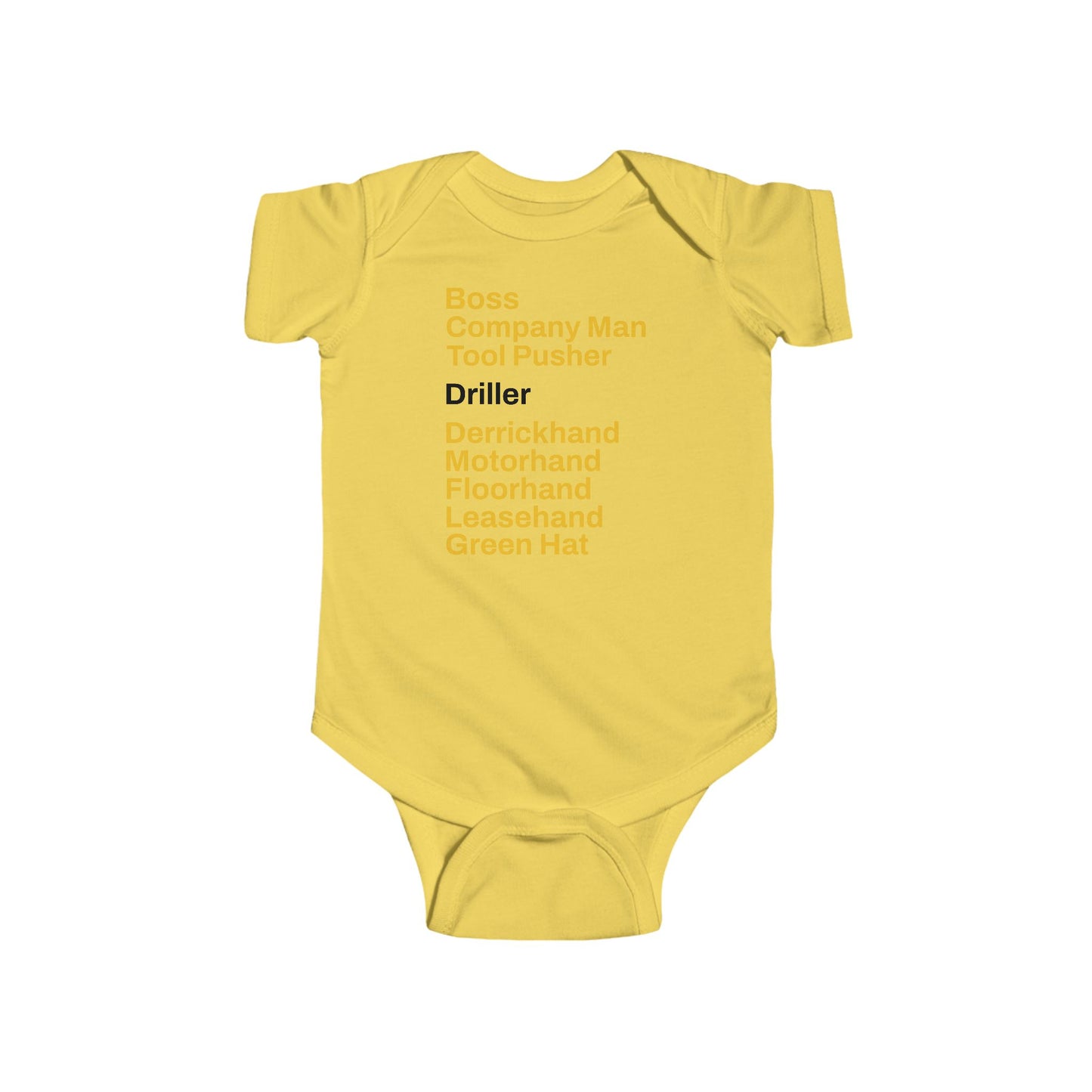 Rig Crew Series 'Driller' - Infant Short Sleeve Onesie