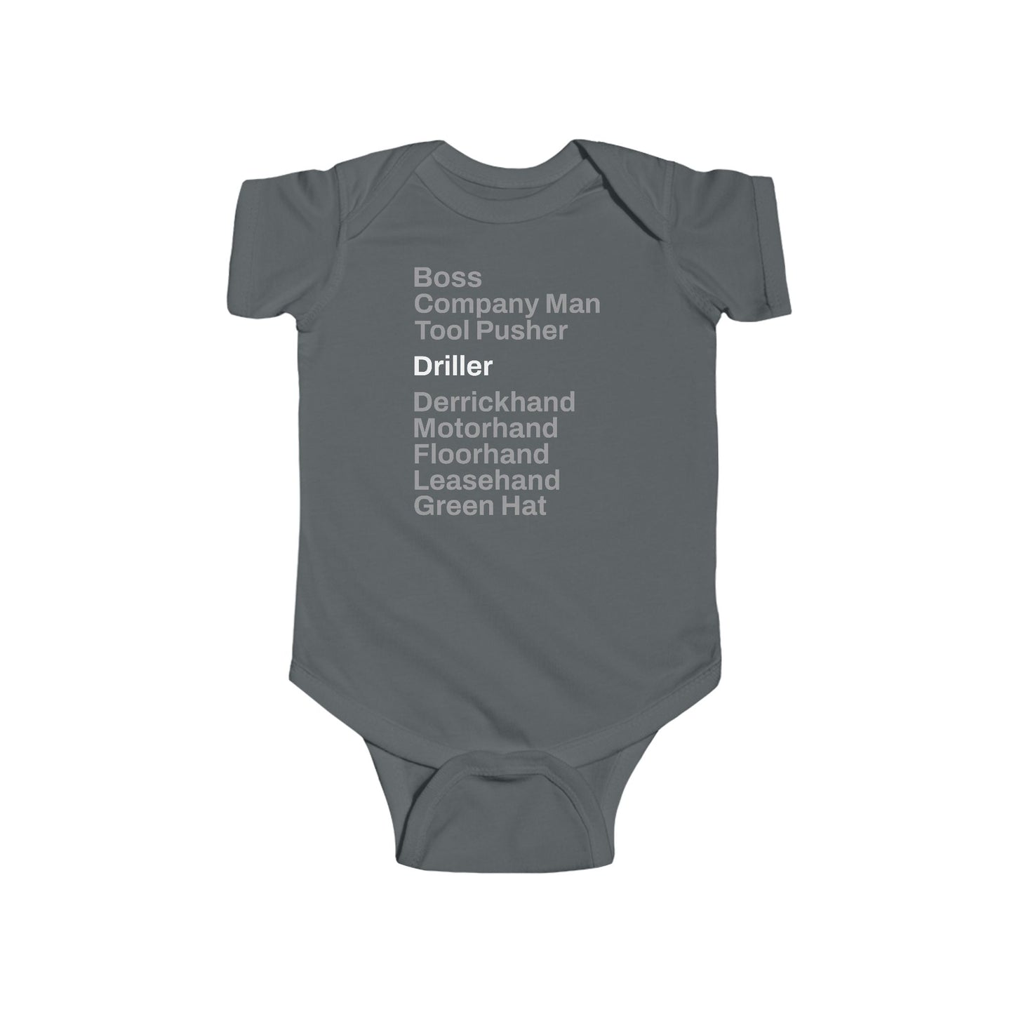 Rig Crew Series 'Driller' - Infant Short Sleeve Onesie